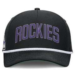 Colorado Rockies Cooperstown Collection Rise Adjustable Hat Black
