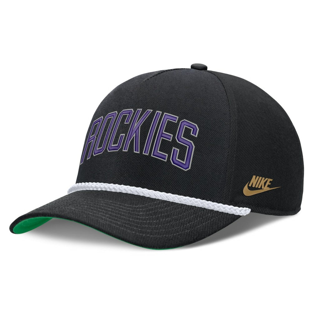 Colorado Rockies Cooperstown Collection Rise Adjustable Hat Black
