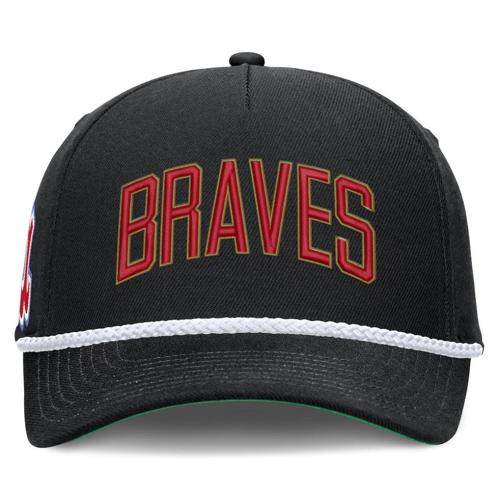 Atlanta Braves Cooperstown Collection Rise Adjustable Hat Black