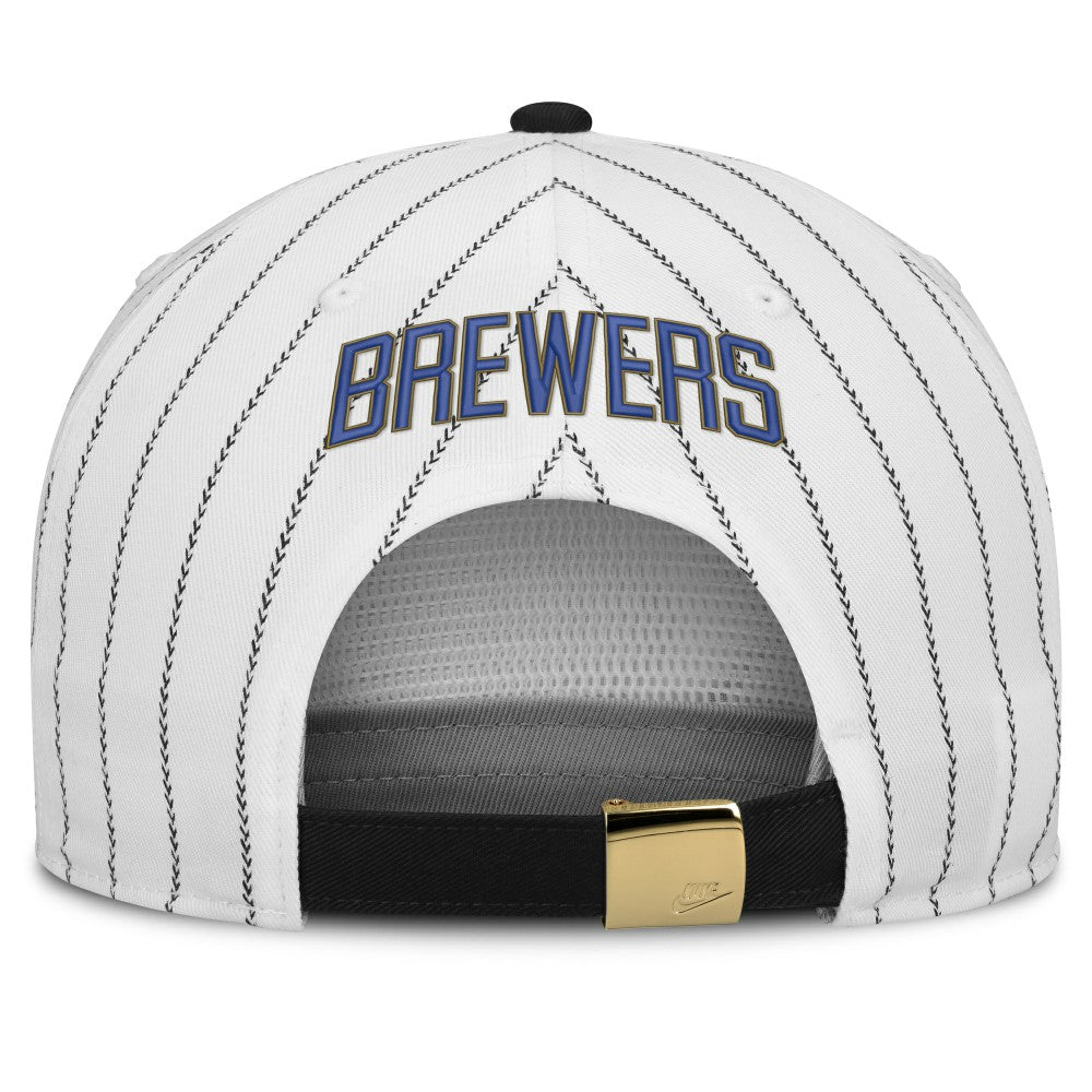 Milwaukee Brewers Cooperstown Collection Pro Adjustable Hat White/Black