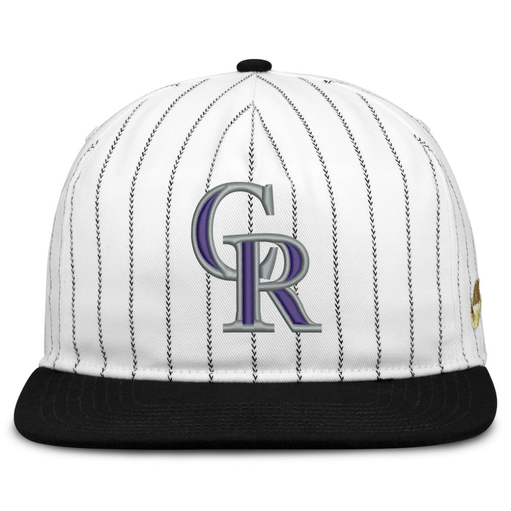 Colorado Rockies Cooperstown Collection Pro Adjustable Hat White/Black
