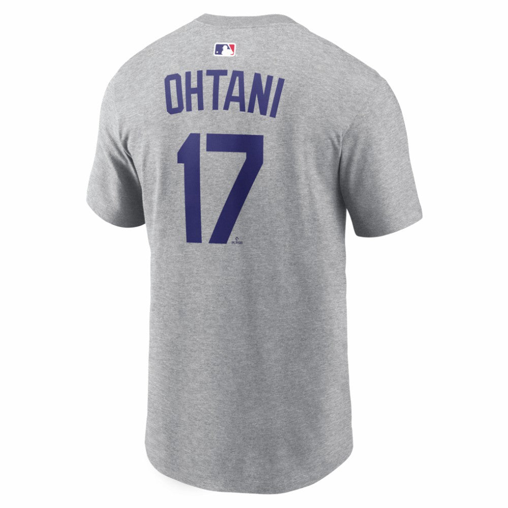 Shohei Ohtani Los Angeles Dodgers Name & Number T-Shirt Heather Gray