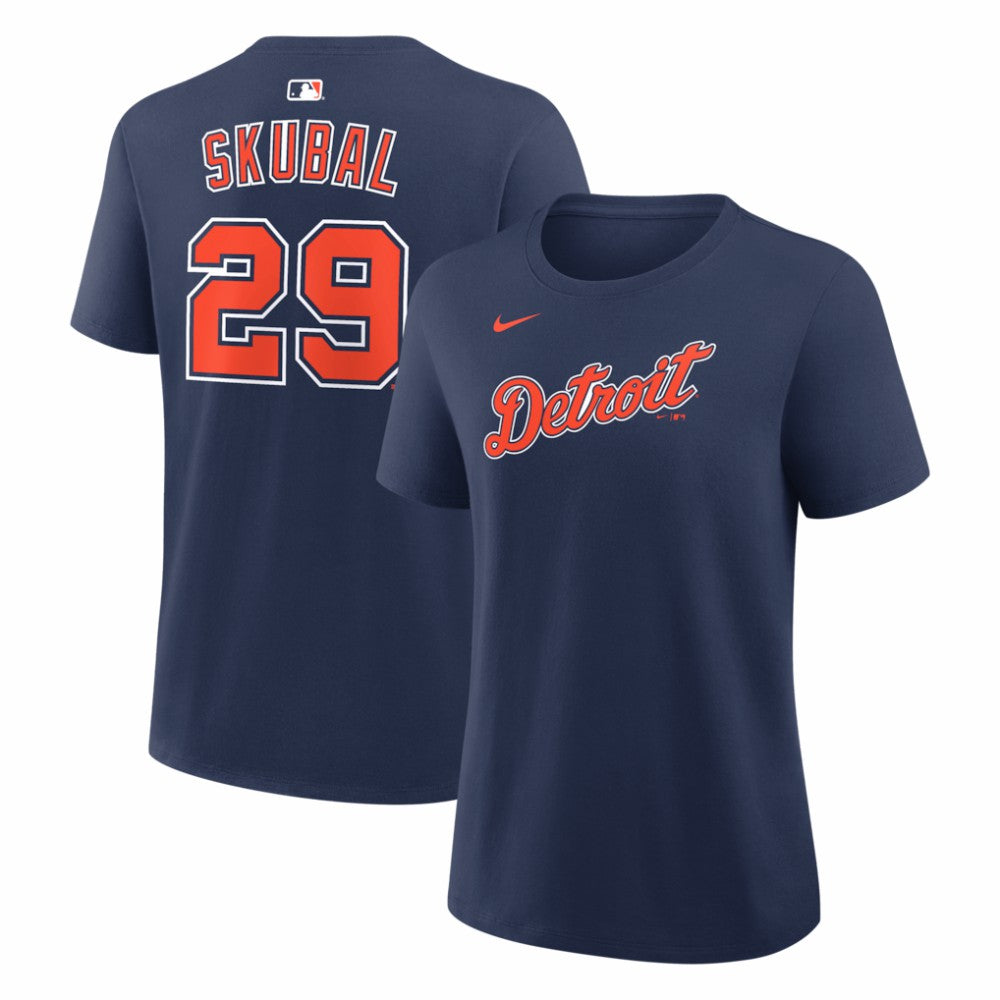 Tarik Skubal Detroit Tigers Women's Alternate Name & Number T-Shirt Navy
