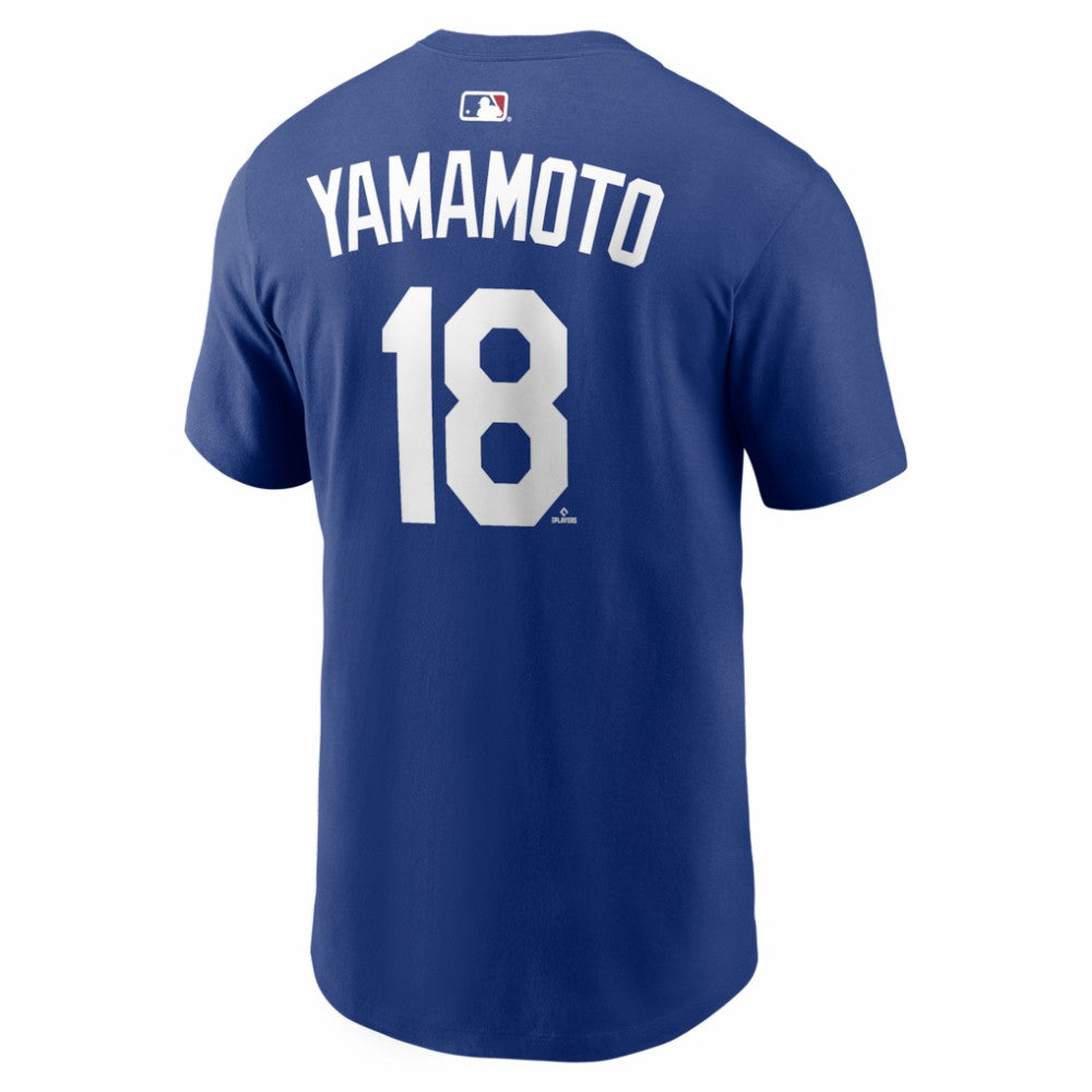 Yoshinobu Yamamoto Los Angeles Dodgers Alternate Name & Number T-Shirt Royal