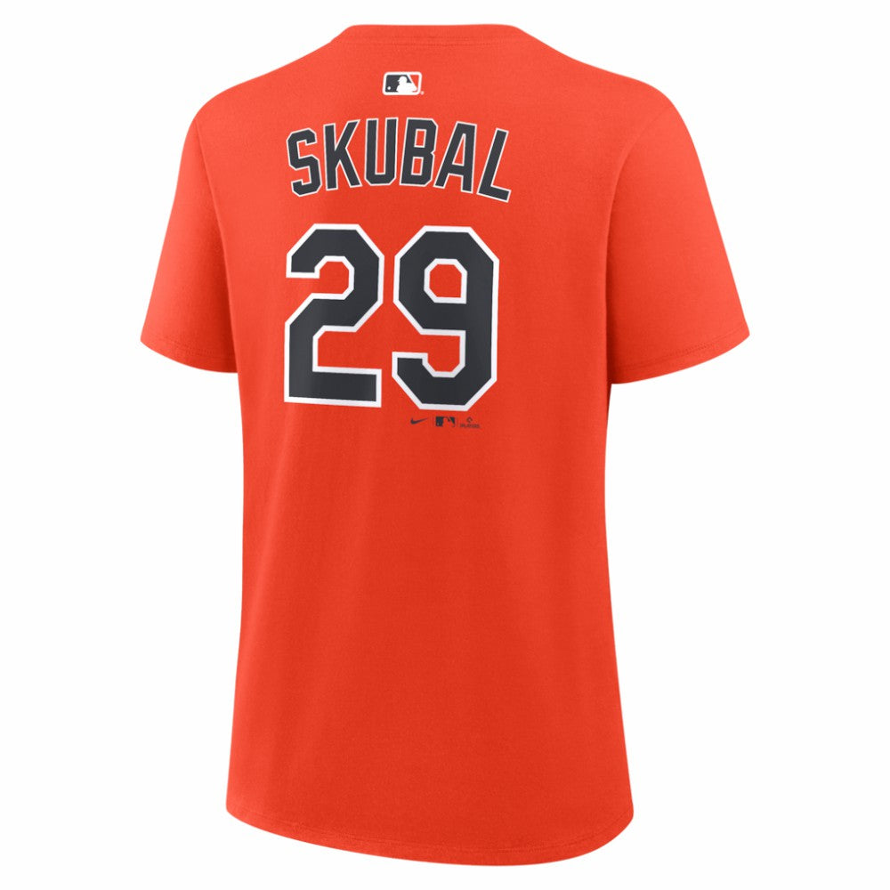 Tarik Skubal Detroit Tigers Women's Name & Number T-Shirt Orange
