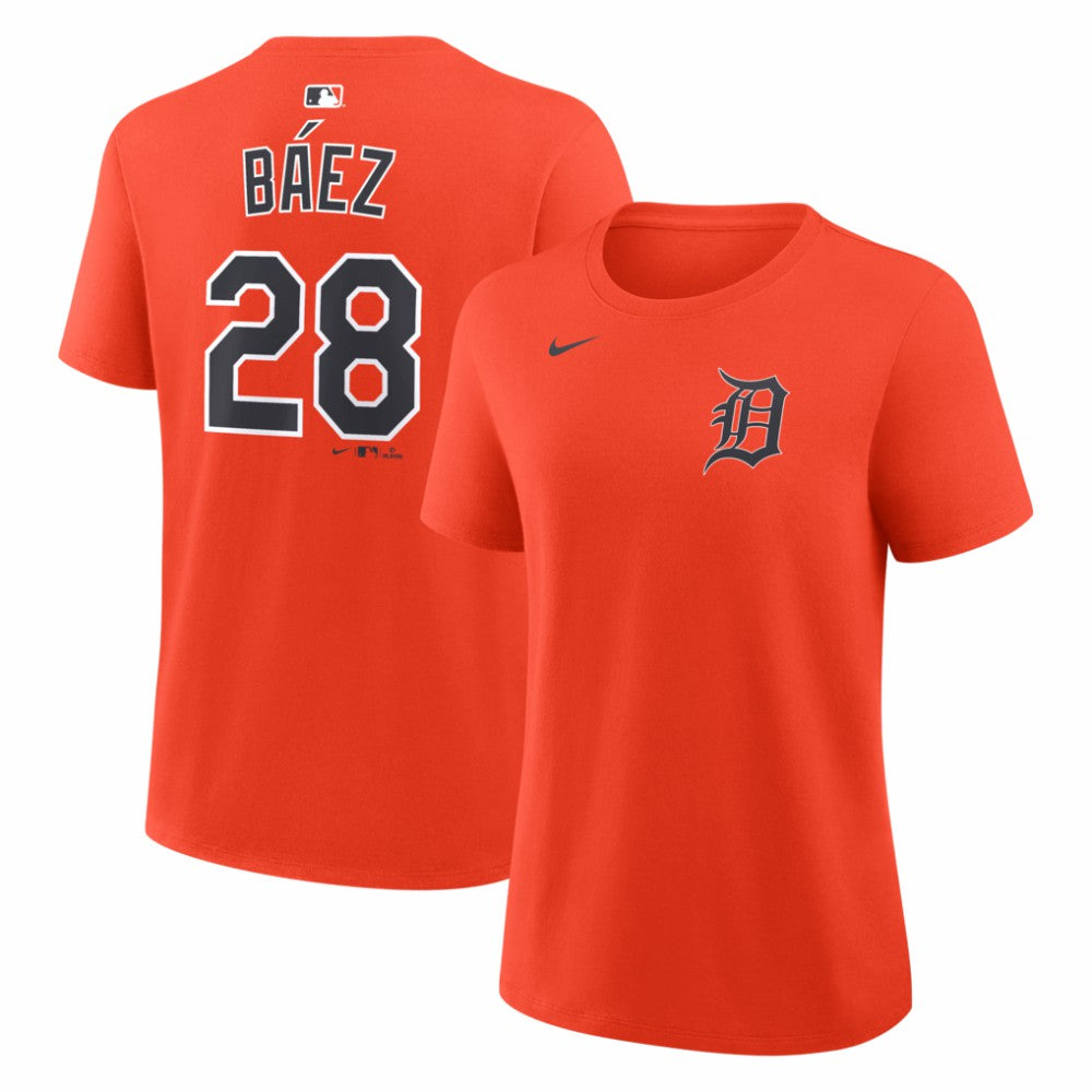 Javier Báez Detroit Tigers Women's Name & Number T-Shirt Orange