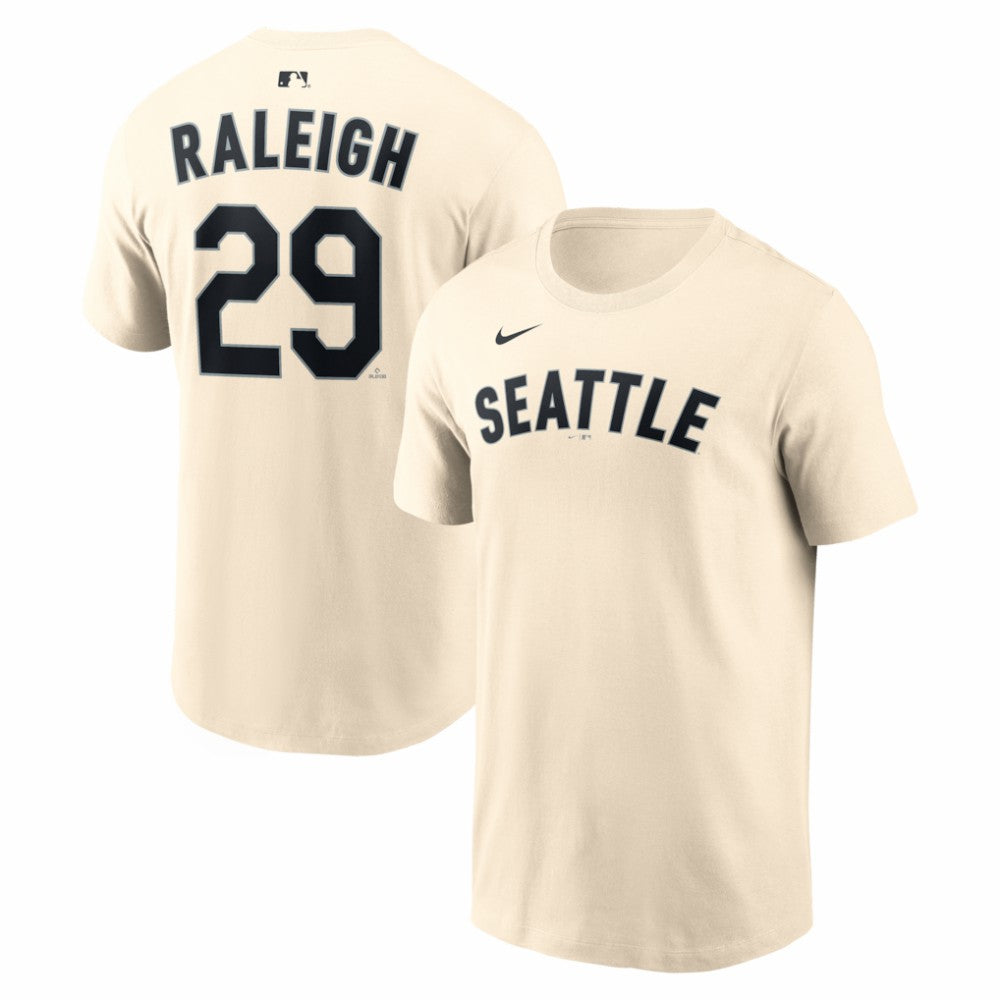 Cal Raleigh Seattle Mariners Name & Number T-Shirt Natural