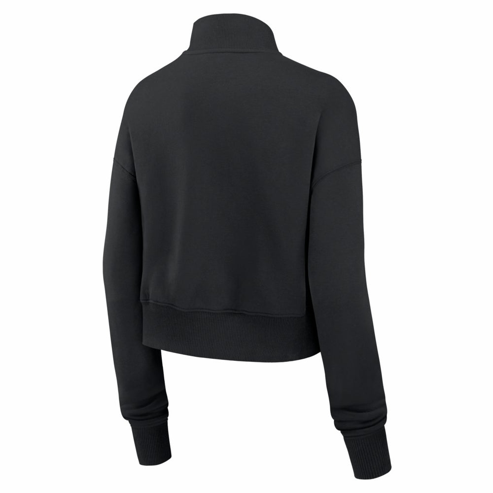 New England Patriots Women's Legacy Phoenix Fleece Cropped Half-Zip Sweatshirt - Black outlet