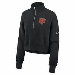 Chicago Bears Women's Legacy Phoenix Fleece Cropped Half-Zip Sweatshirt - Black on sale