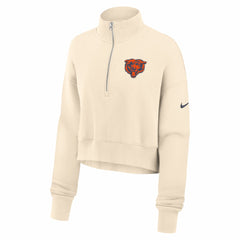 Chicago Bears Women's Legacy Phoenix Fleece Cropped Half-Zip Sweatshirt - Cream cheap