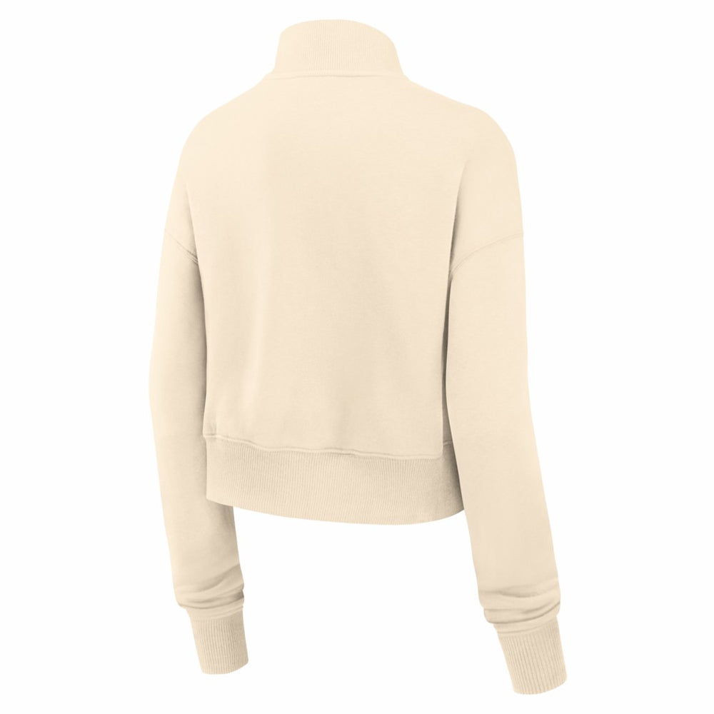 Chicago Bears Women's Legacy Phoenix Fleece Cropped Half-Zip Sweatshirt - Cream cheap