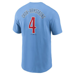 Pete Crow-Armstrong Chicago Cubs Fuse Name & Number T-Shirt Light Blue