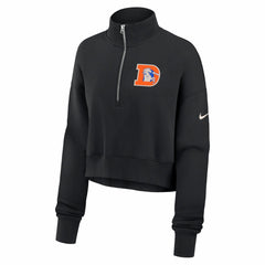 Denver Broncos Women's Legacy Phoenix Fleece Cropped Half-Zip Sweatshirt - Black online