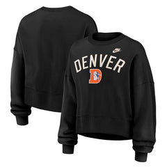 Denver Broncos Women's Oversized High Hip Legacy Arch Phoenix Fleece Sweatshirt - Black sale