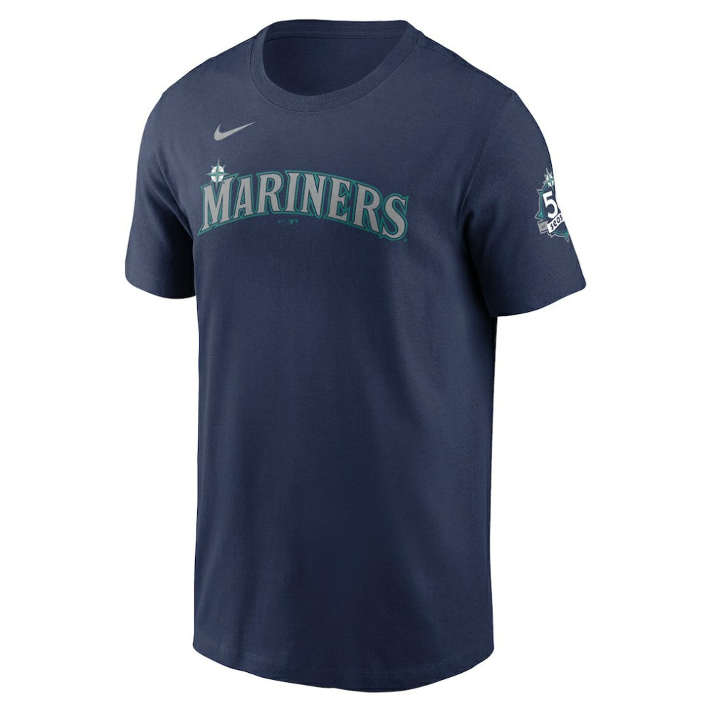 Cal Raleigh Seattle Mariners 50th Season Name & Number T-Shirt Navy