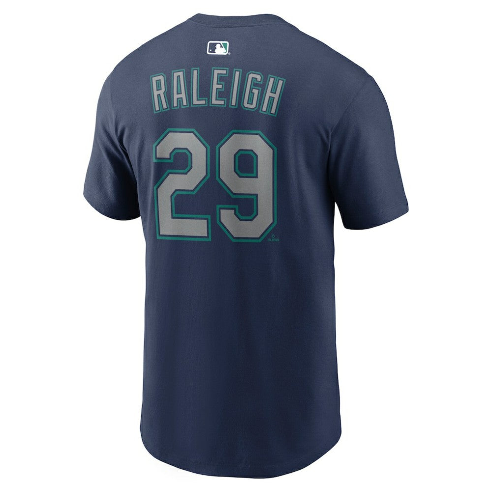 Cal Raleigh Seattle Mariners 50th Season Name & Number T-Shirt Navy