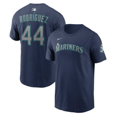 Julio Rodríguez Seattle Mariners 50th Season Name & Number T-Shirt Navy