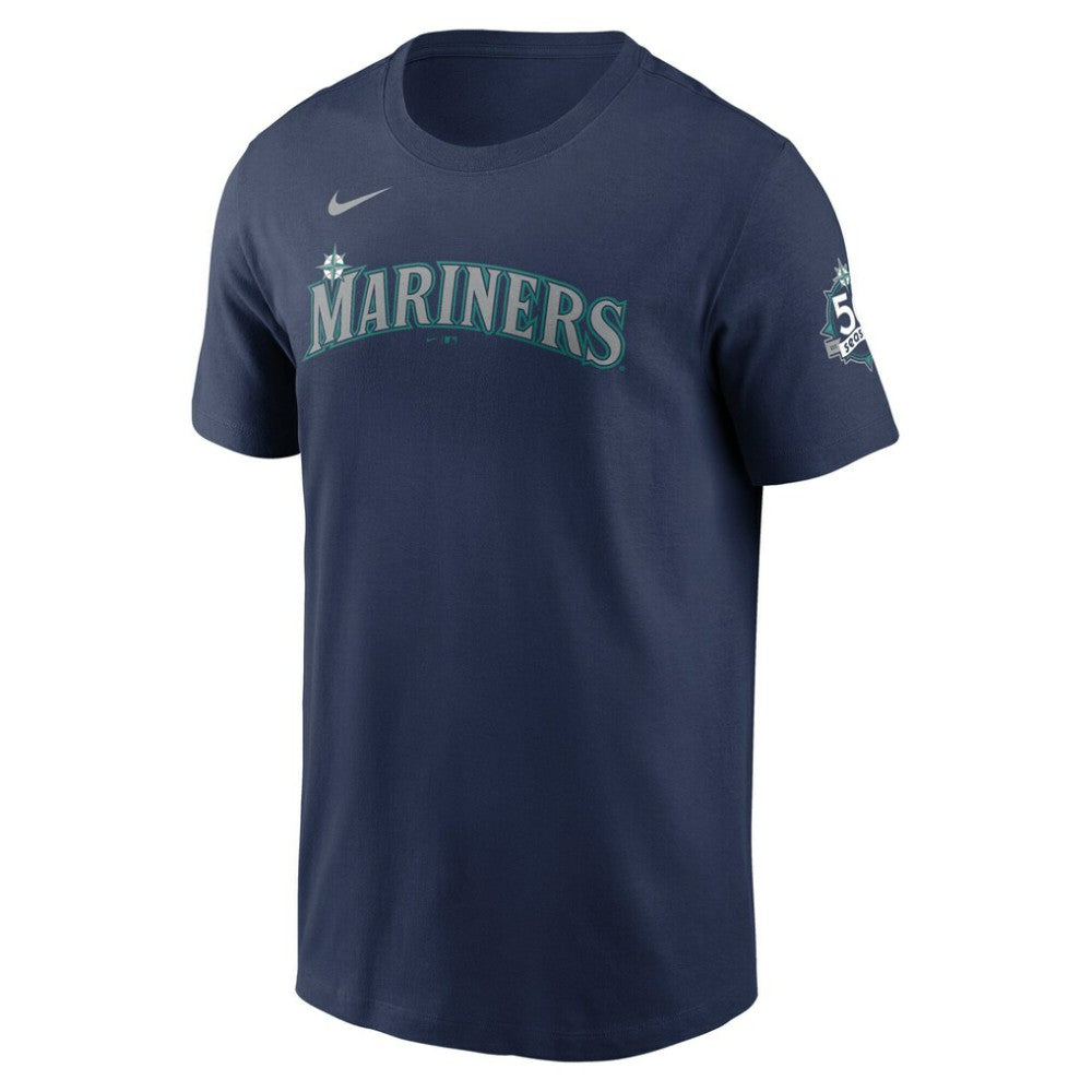 Julio Rodríguez Seattle Mariners 50th Season Name & Number T-Shirt Navy