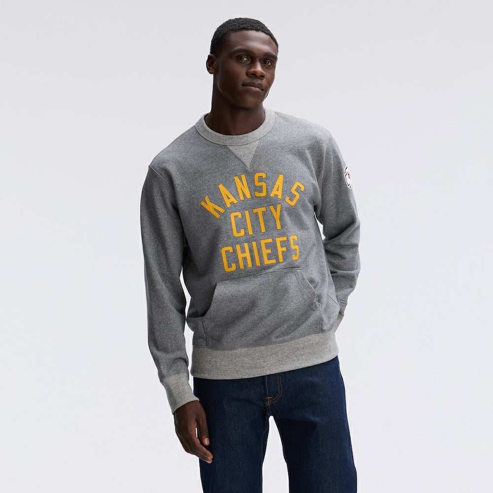 Kansas City Chiefs IconicFleece Pocket Sweatshirt - Athletic Heather Gray for sale