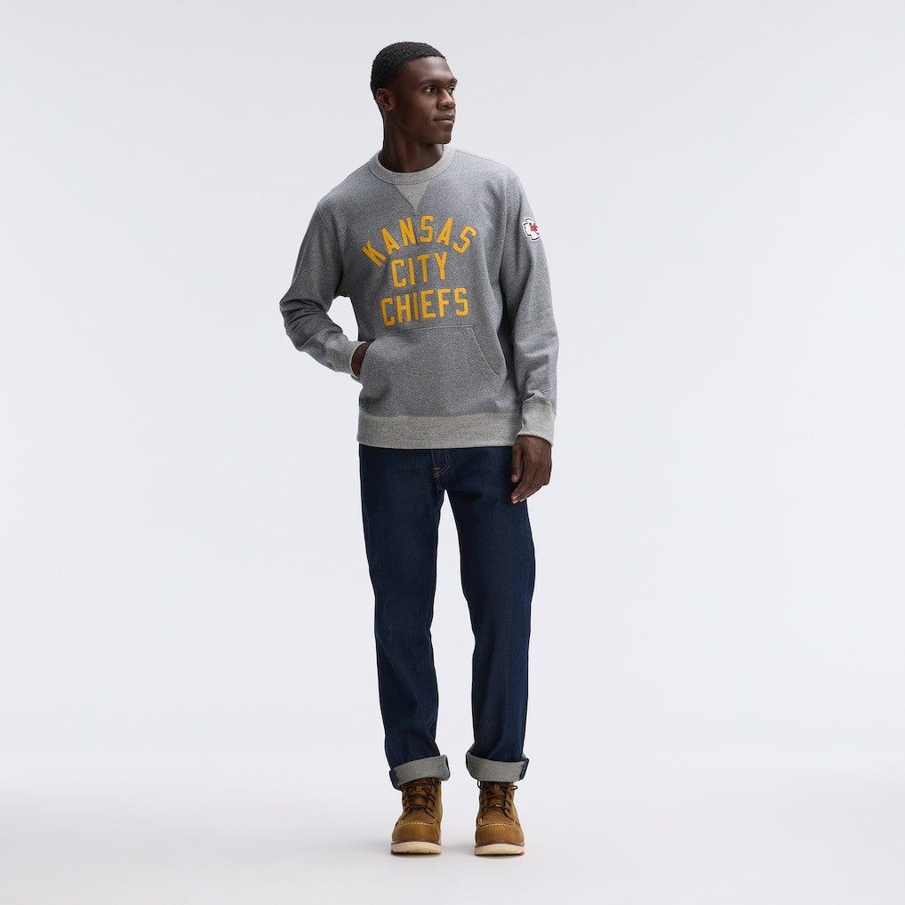 Kansas City Chiefs IconicFleece Pocket Sweatshirt - Athletic Heather Gray for sale