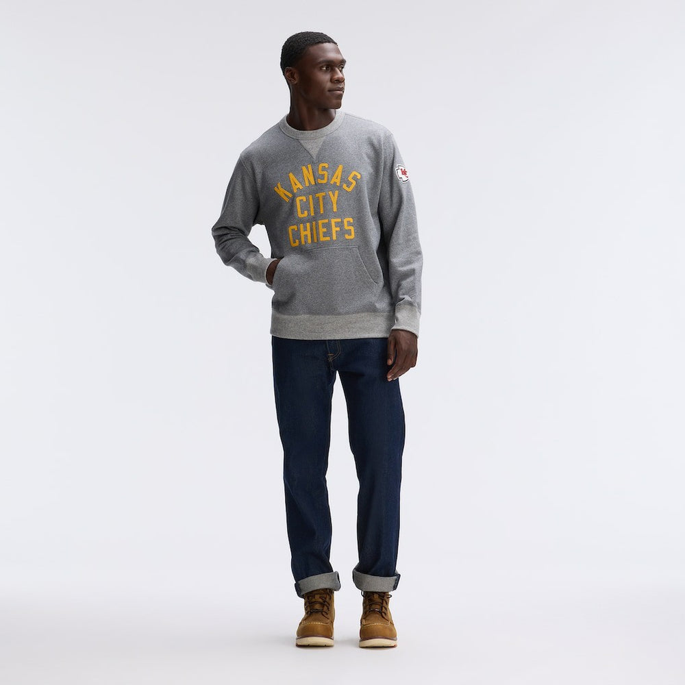 Kansas City Chiefs IconicFleece Pocket Sweatshirt - Athletic Heather Gray for sale