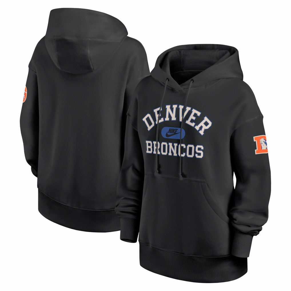 Denver Broncos Women's Oversized Legacy Phoenix Hoodie - Black discount