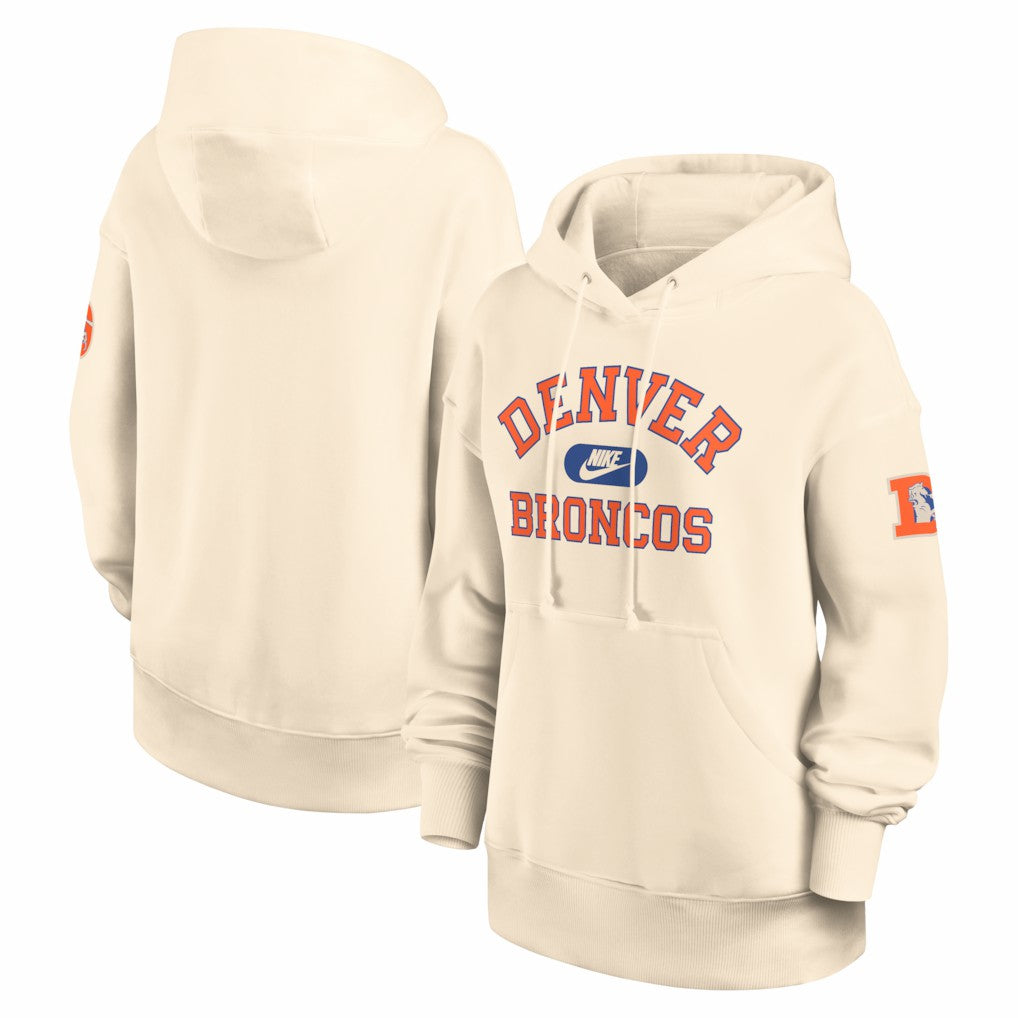 Denver Broncos Women's Oversized Legacy Phoenix Hoodie - Natural sale