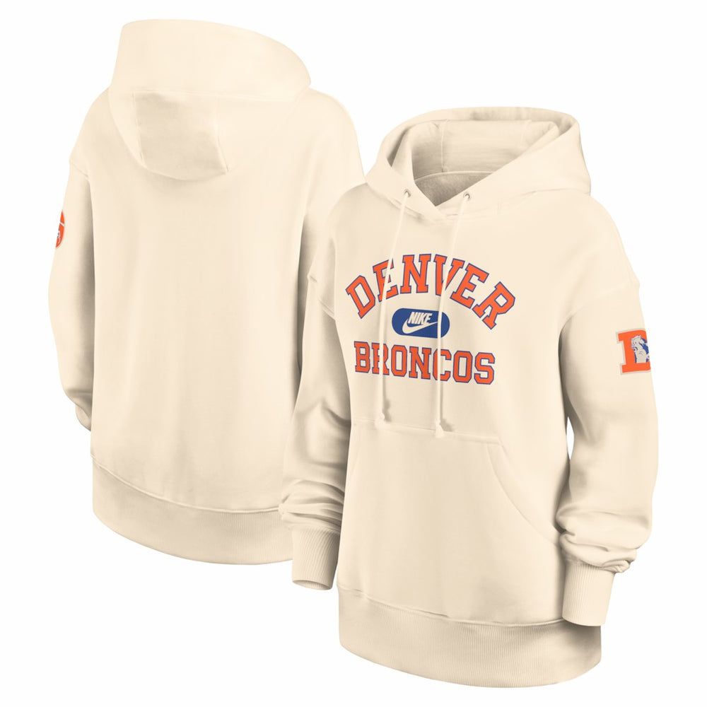 Denver Broncos Women's Oversized Legacy Phoenix Hoodie - Natural sale