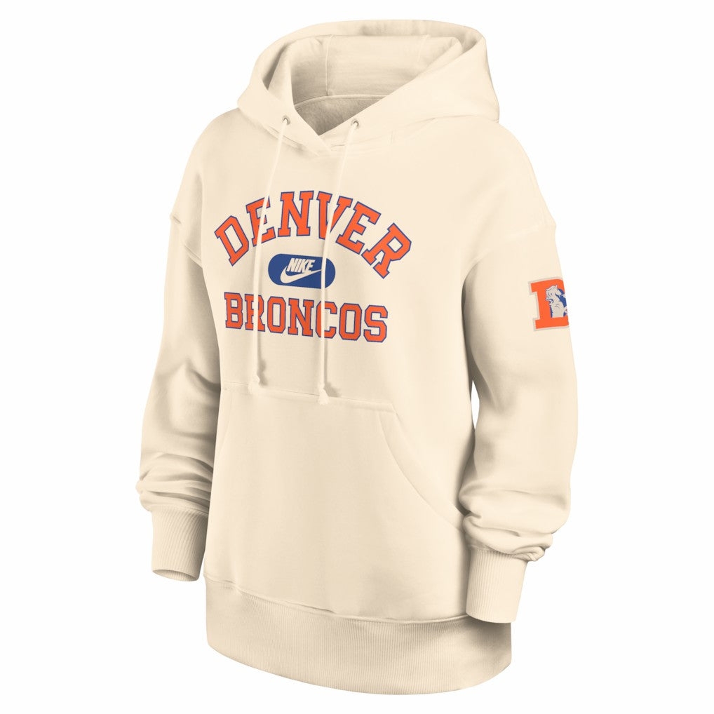 Denver Broncos Women's Oversized Legacy Phoenix Hoodie - Natural sale