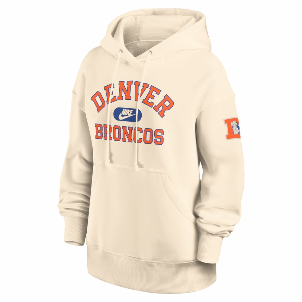 Denver Broncos Women's Oversized Legacy Phoenix Hoodie - Natural sale