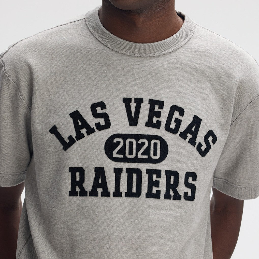 Las Vegas Raiders IconicFleece Short Sleeve Sweatshirt - Heather Gray for sale