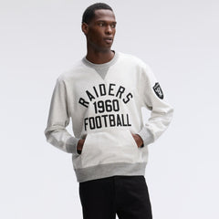 Las Vegas Raiders IconicFleece Pocket Sweatshirt - Heather Gray on sale