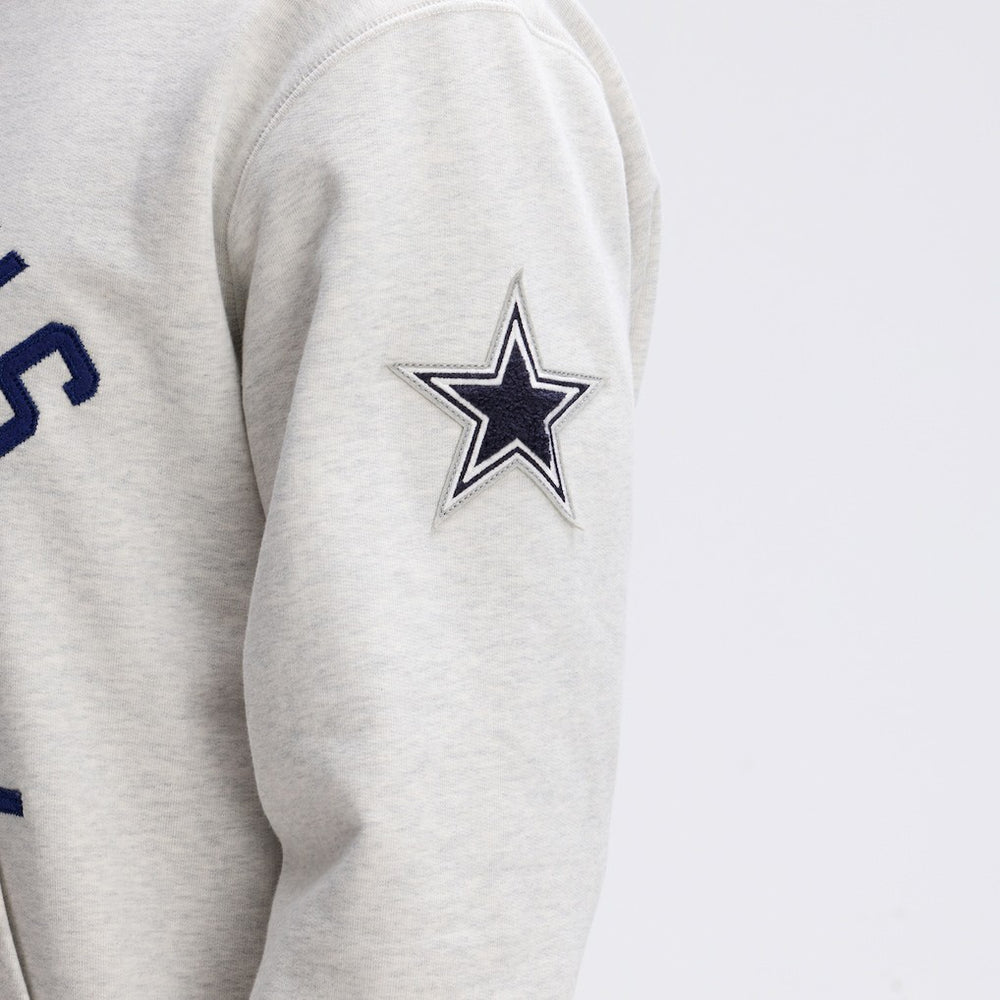Dallas Cowboys IconicFleece Pocket Sweatshirt - Heather Gray discount