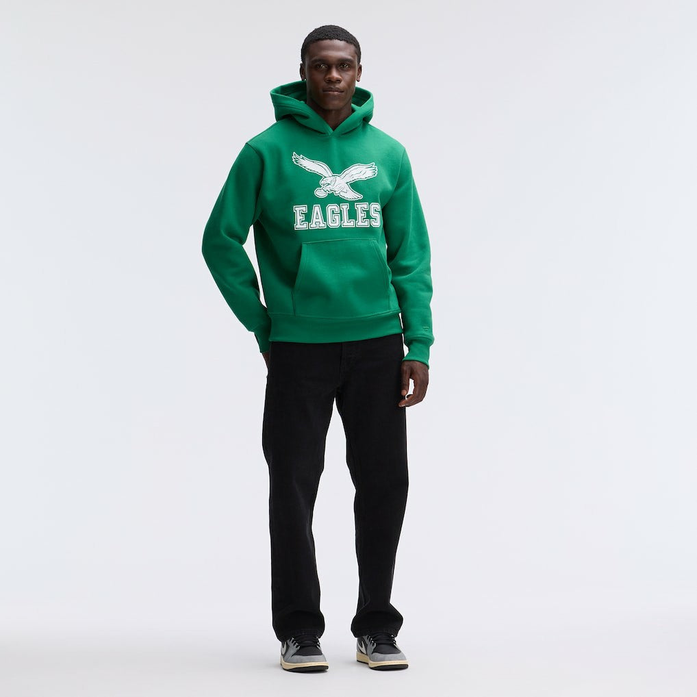 Philadelphia Eagles IconicFleece Flocked Hoodie - Kelly Green cheap