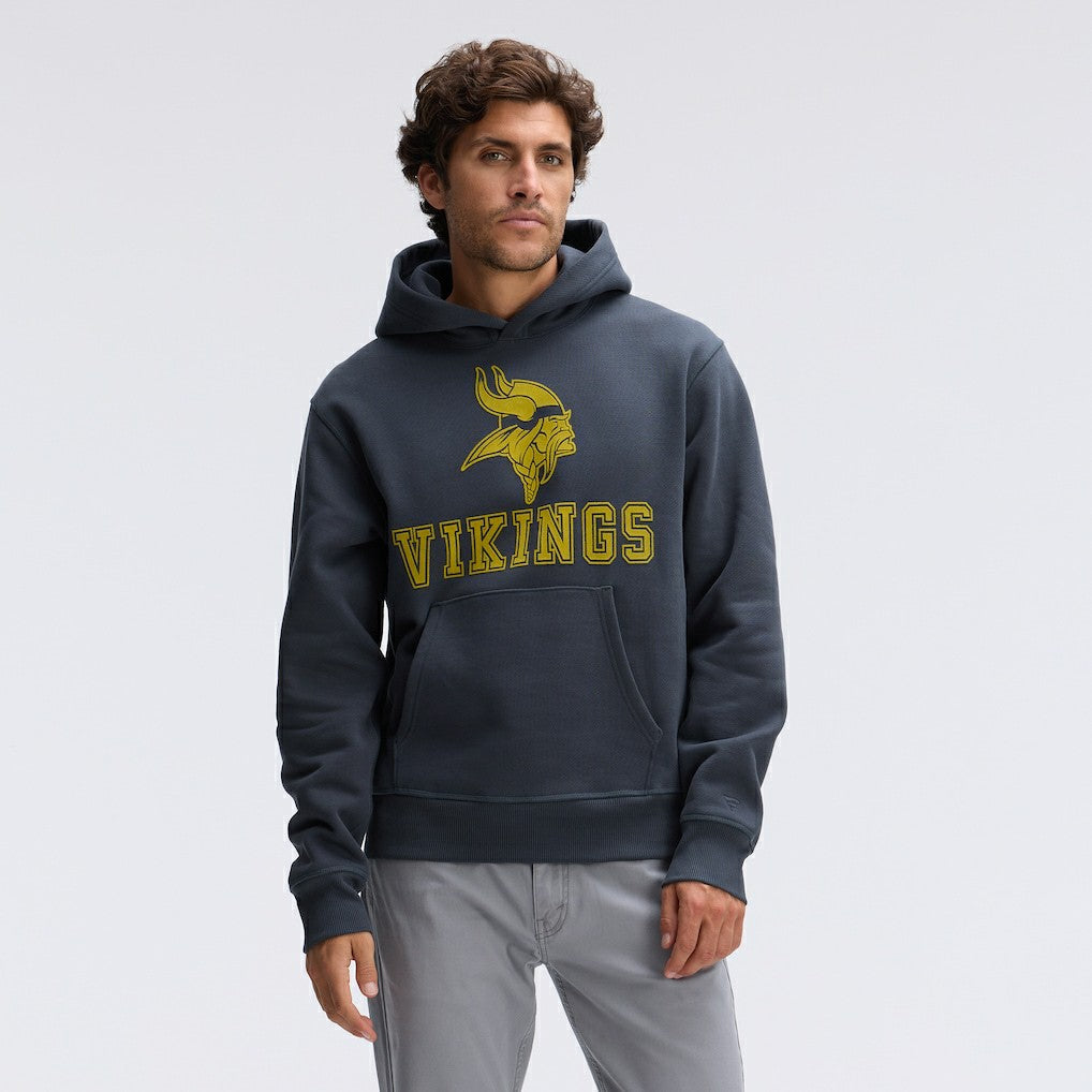 Minnesota Vikings IconicFleece Flocked Hoodie - Charcoal outlet