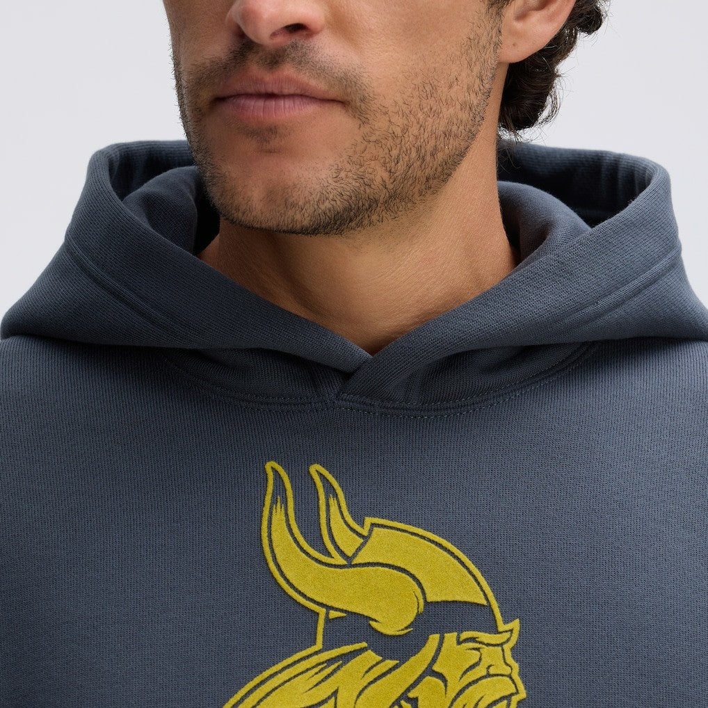 Minnesota Vikings IconicFleece Flocked Hoodie - Charcoal outlet