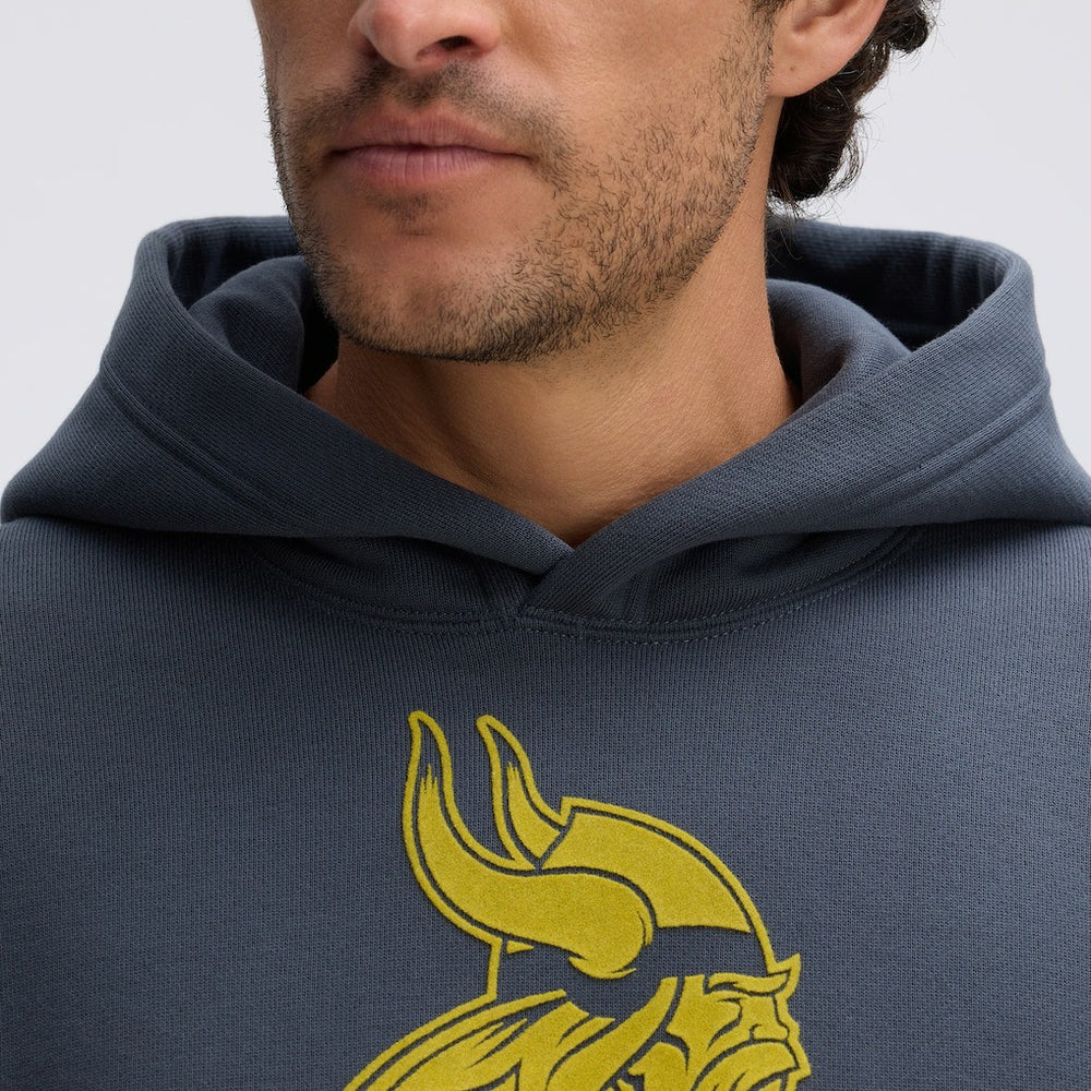 Minnesota Vikings IconicFleece Flocked Hoodie - Charcoal outlet