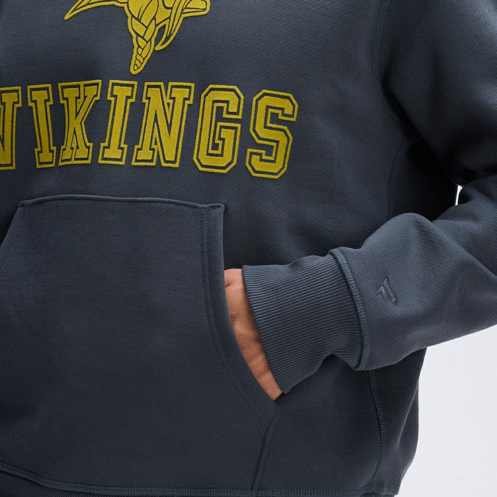 Minnesota Vikings IconicFleece Flocked Hoodie - Charcoal outlet