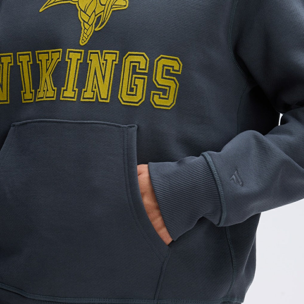 Minnesota Vikings IconicFleece Flocked Hoodie - Charcoal outlet