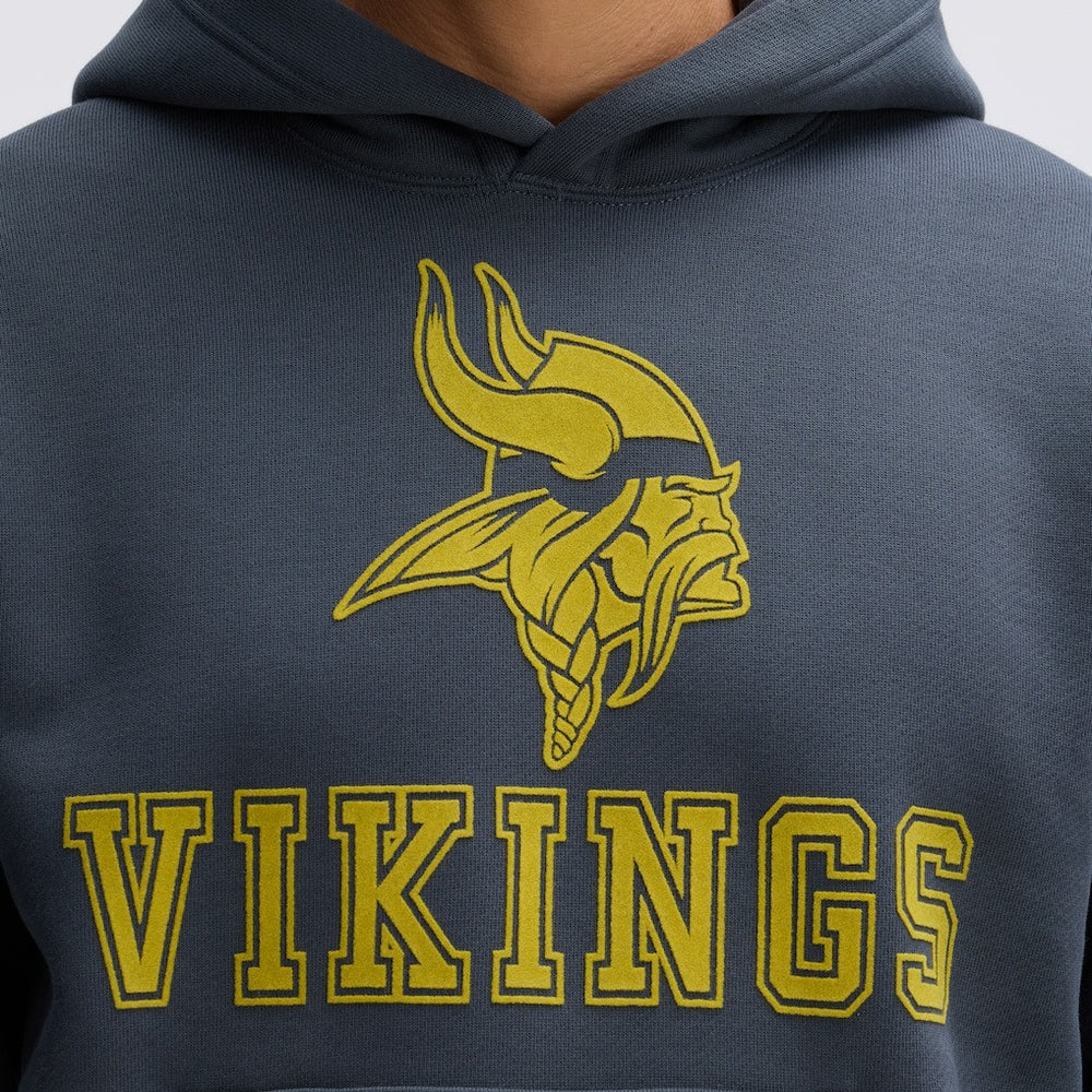 Minnesota Vikings IconicFleece Flocked Hoodie - Charcoal outlet