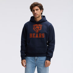 Chicago Bears IconicFleece Flocked Hoodie - Navy on sale