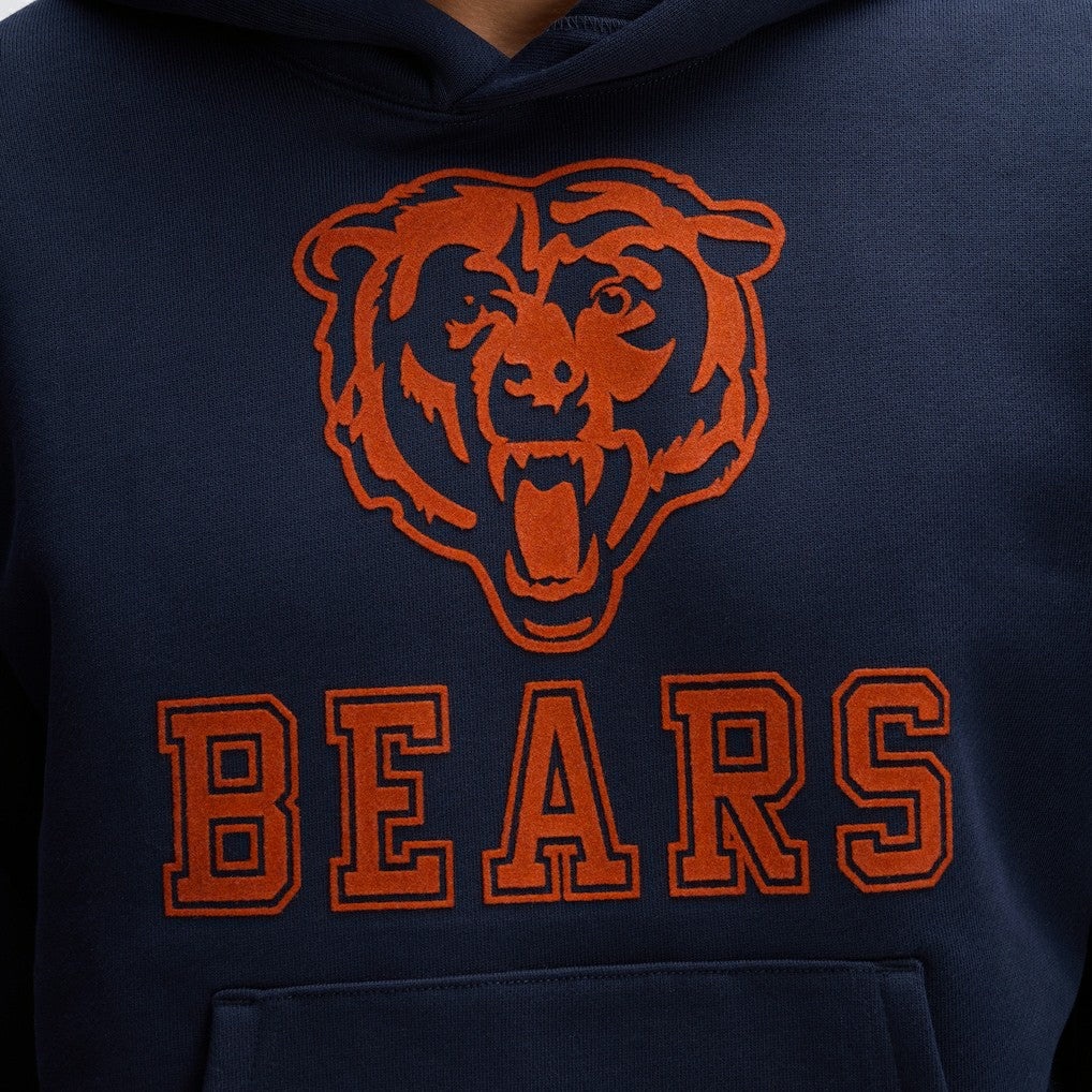 Chicago Bears IconicFleece Flocked Hoodie - Navy on sale