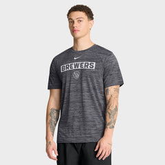 Milwaukee Brewers Velocity Dri-FIT T-Shirt Black