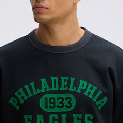 Philadelphia Eagles IconicFleece Short Sleeve Sweatshirt - Black sale