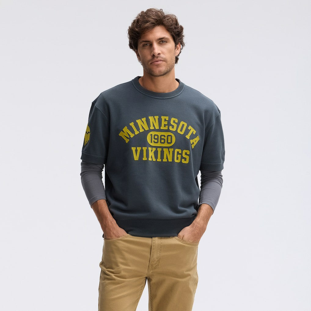 Minnesota Vikings IconicFleece Short Sleeve Sweatshirt - Charcoal online