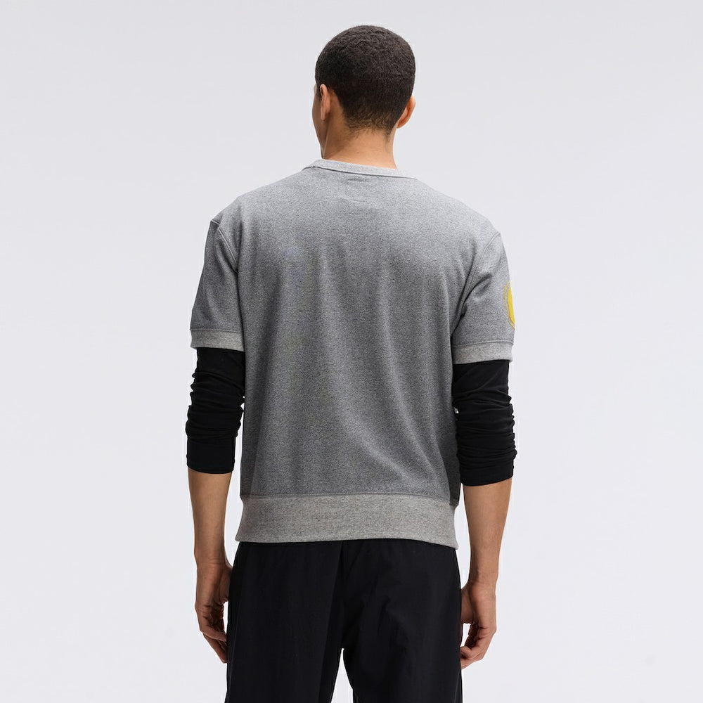 Pittsburgh Steelers IconicFleece Short Sleeve Sweatshirt - Athletic Heather Gray outlet