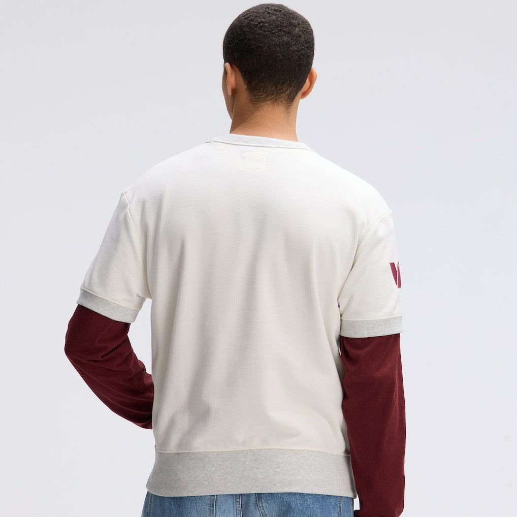Washington Commanders IconicFleece Short Sleeve Sweatshirt - Oatmeal outlet