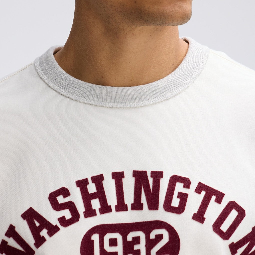 Washington Commanders IconicFleece Short Sleeve Sweatshirt - Oatmeal outlet