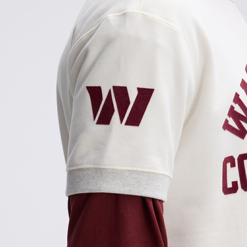 Washington Commanders IconicFleece Short Sleeve Sweatshirt - Oatmeal outlet