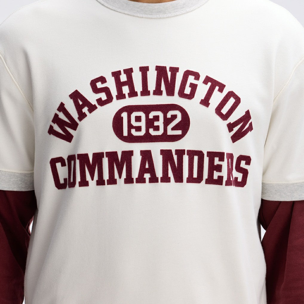 Washington Commanders IconicFleece Short Sleeve Sweatshirt - Oatmeal outlet